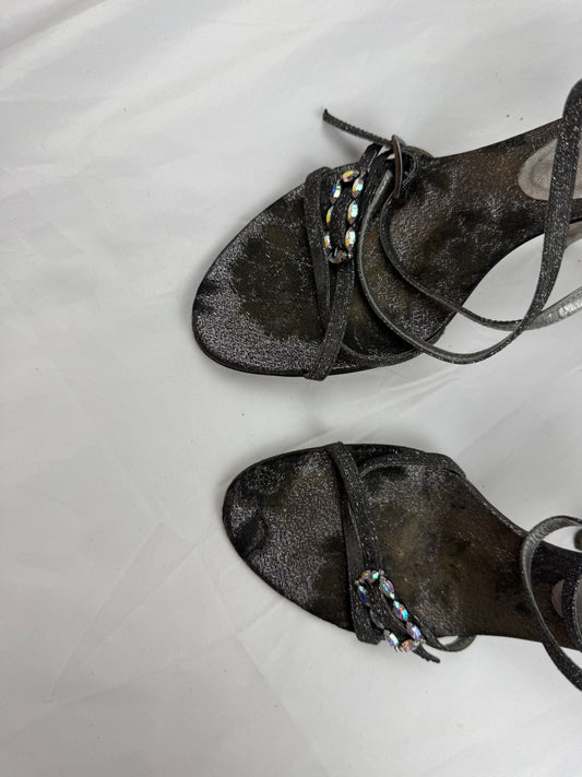 Black rhinestones heels (37)