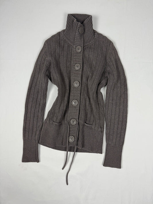 Khaki cardigan jumper (S/M)