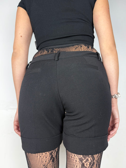 Black office low rise mini short (S)