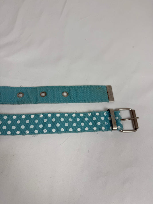 Blue polka dots metallic belt (95cm)