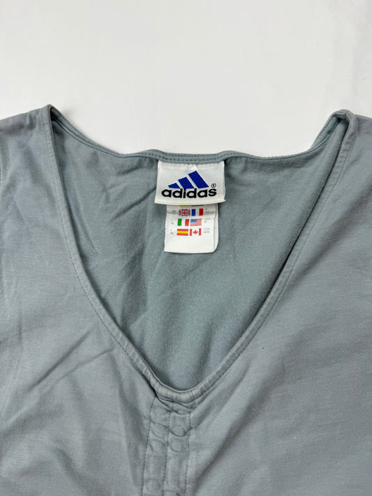 Baby blue ruched tank top (S/M)