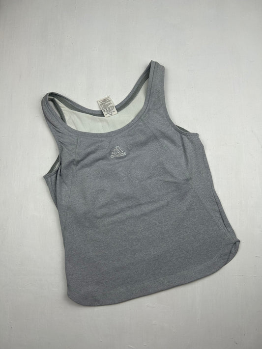 Grey tight fit tank top with bra (S)