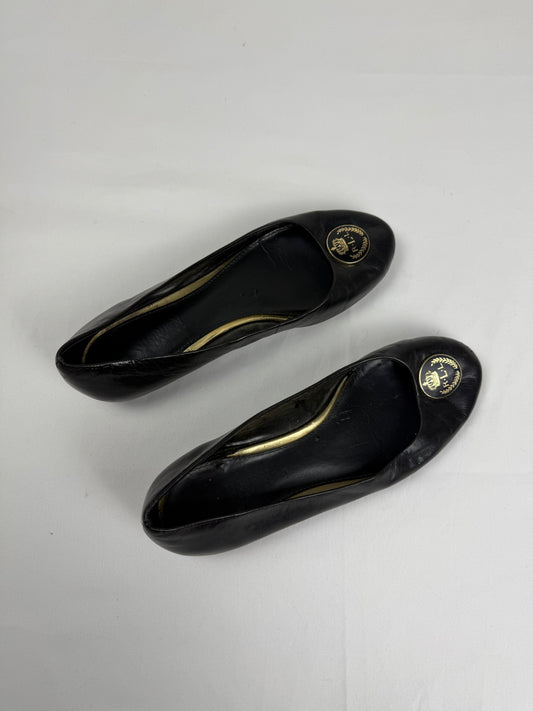 Black real leather ballet flats (37)
