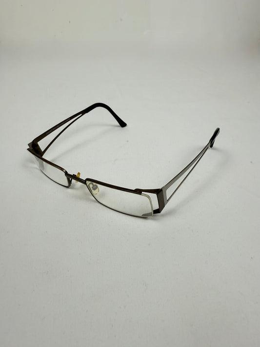 Metallic silver office glasses (with prescription)