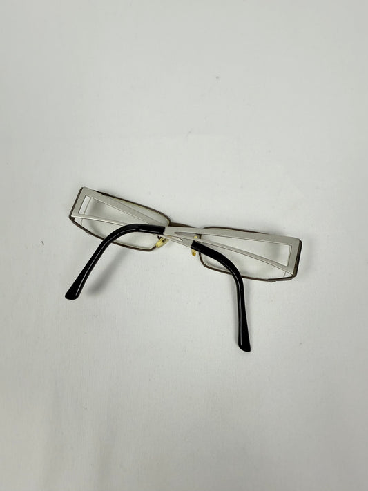 Metallic silver office glasses (with prescription)