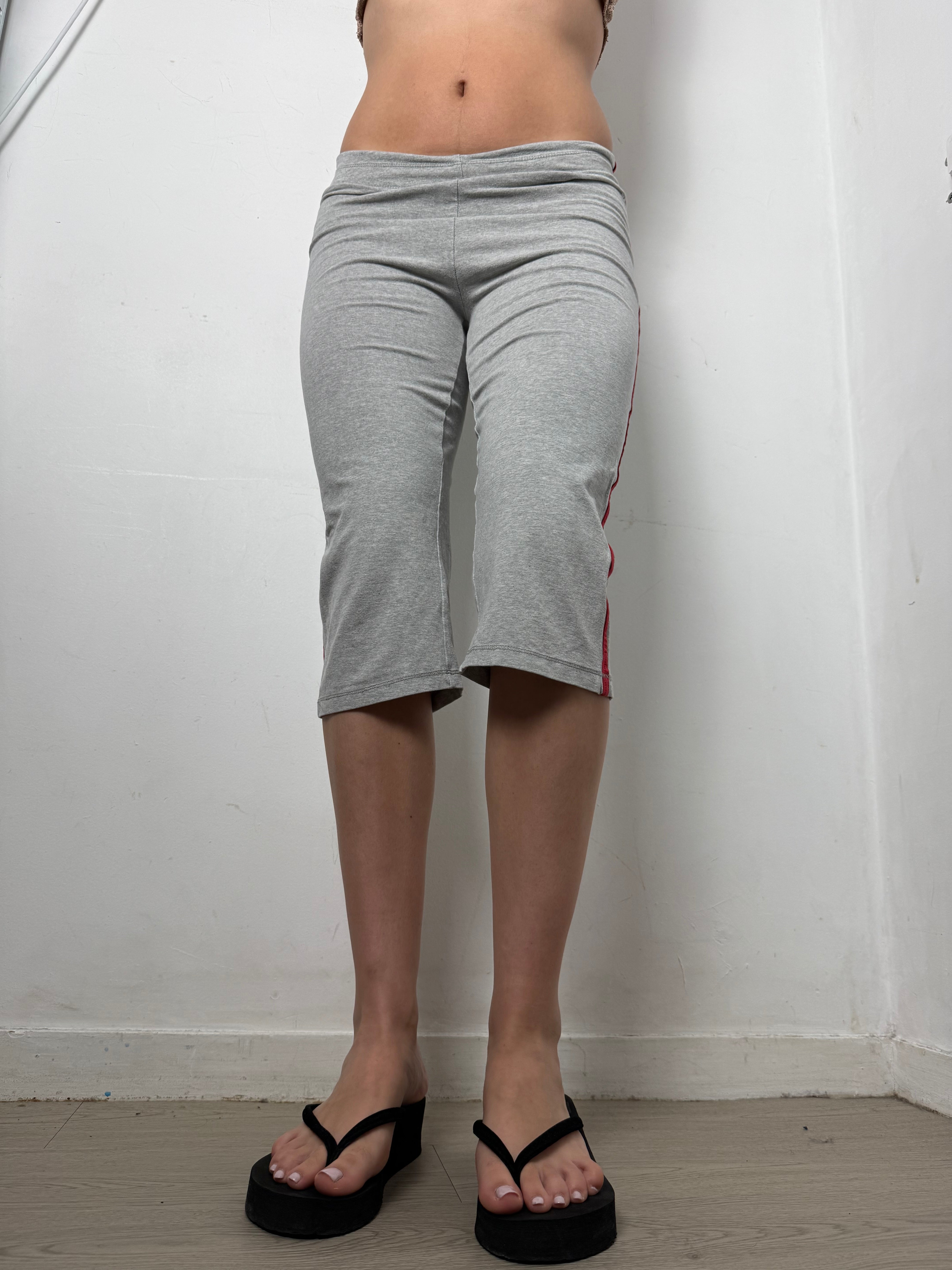 Grey activewear cotton cami pants (XS)