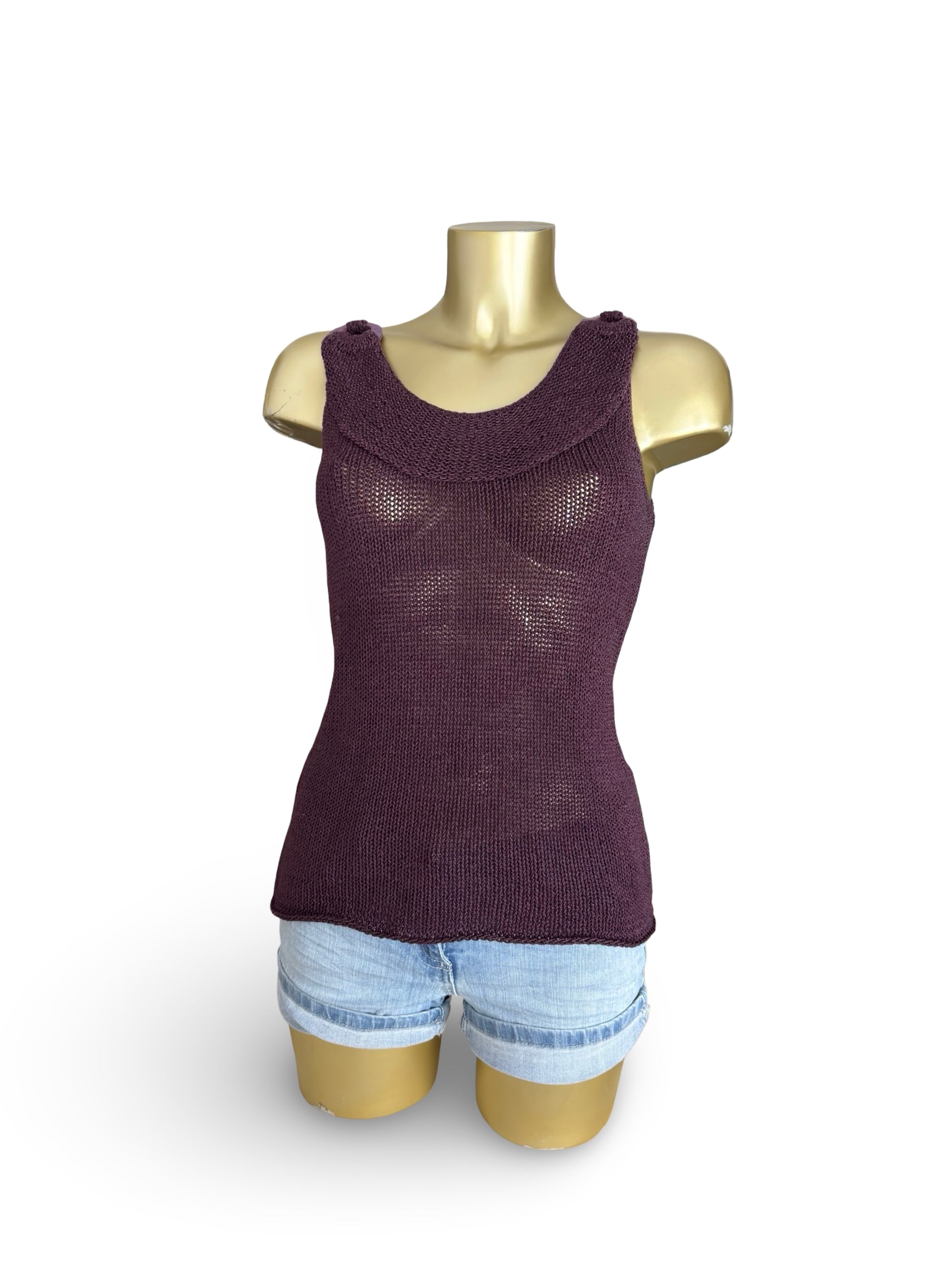 Purple crochet top (S/M)