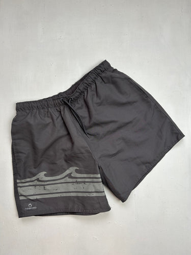 Grey beachwear mid rise mini short (S)