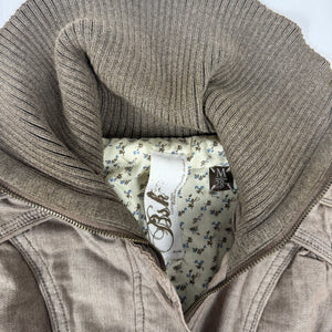 Beige biker jacket (S)