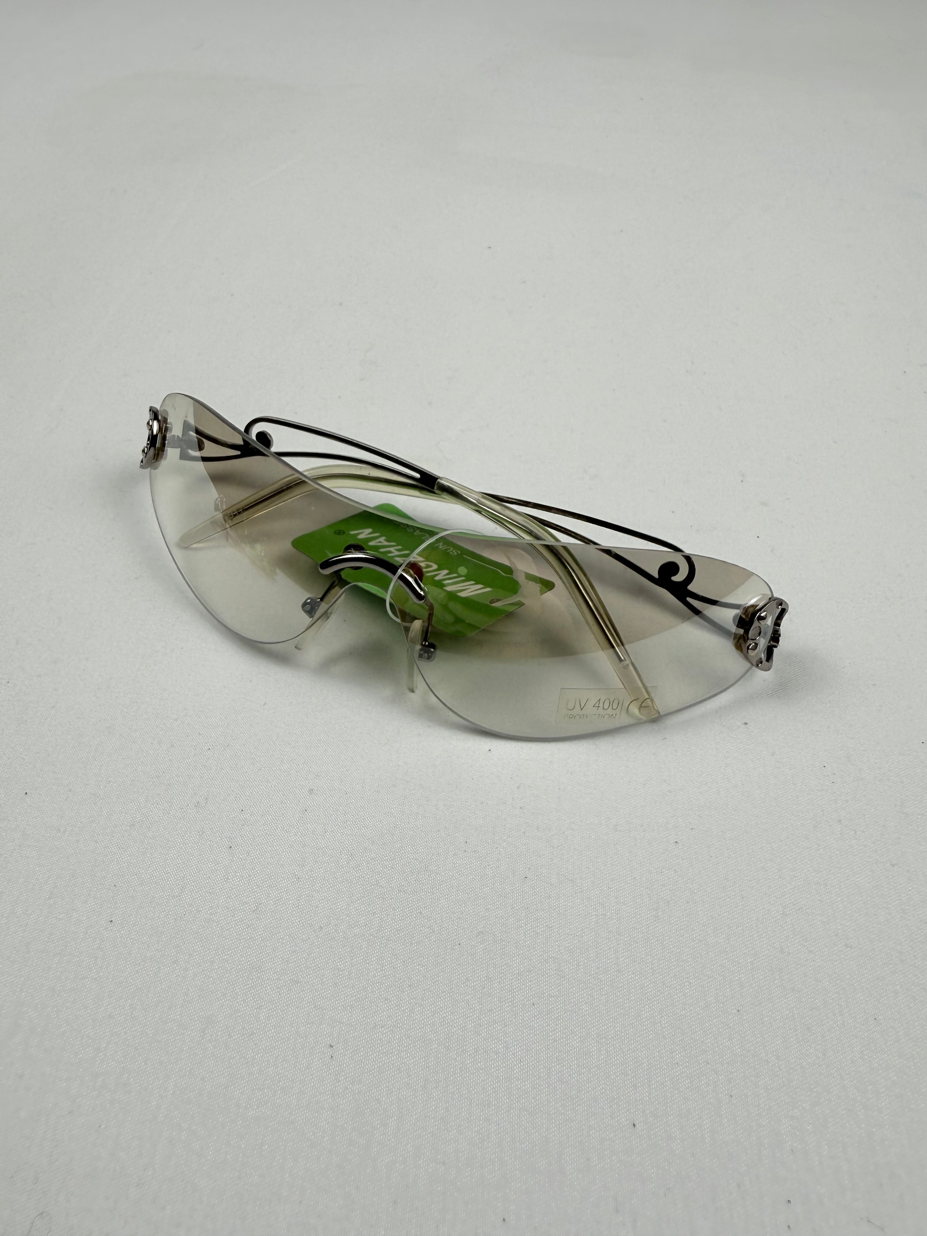 Brand new metallic shield sunglasses