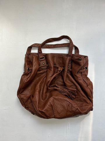 Brown pvc leather y2k vintage shoulder bag