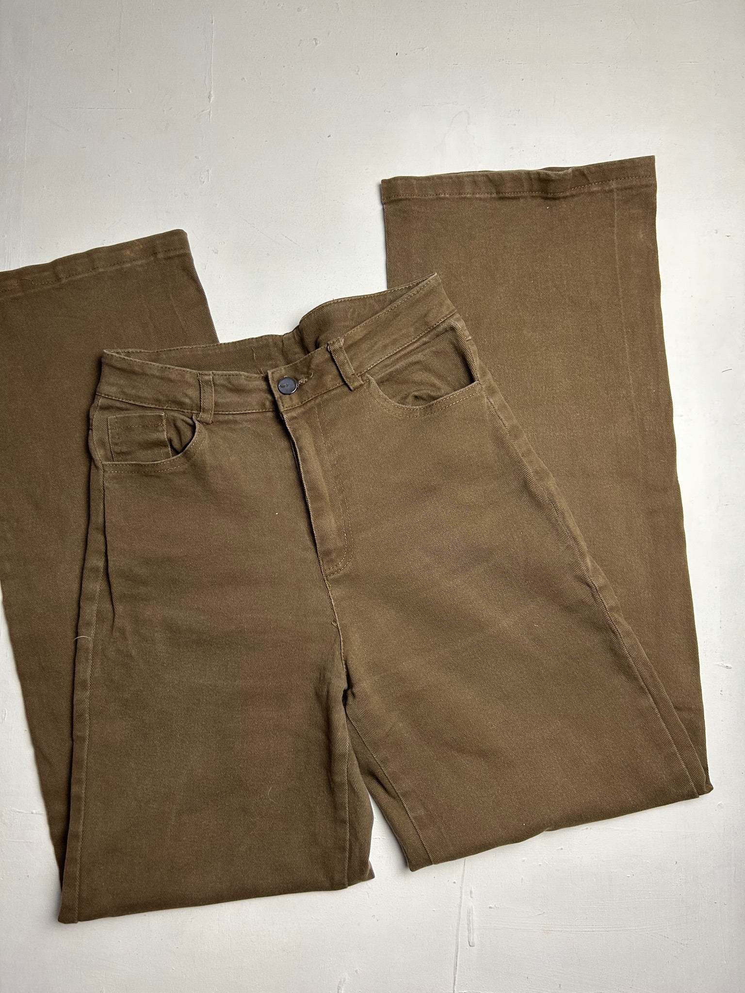 Brown denim baggy pants (XS)