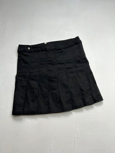 Black pleated low rise y2k 90s vintage mini skirt (XS/S)