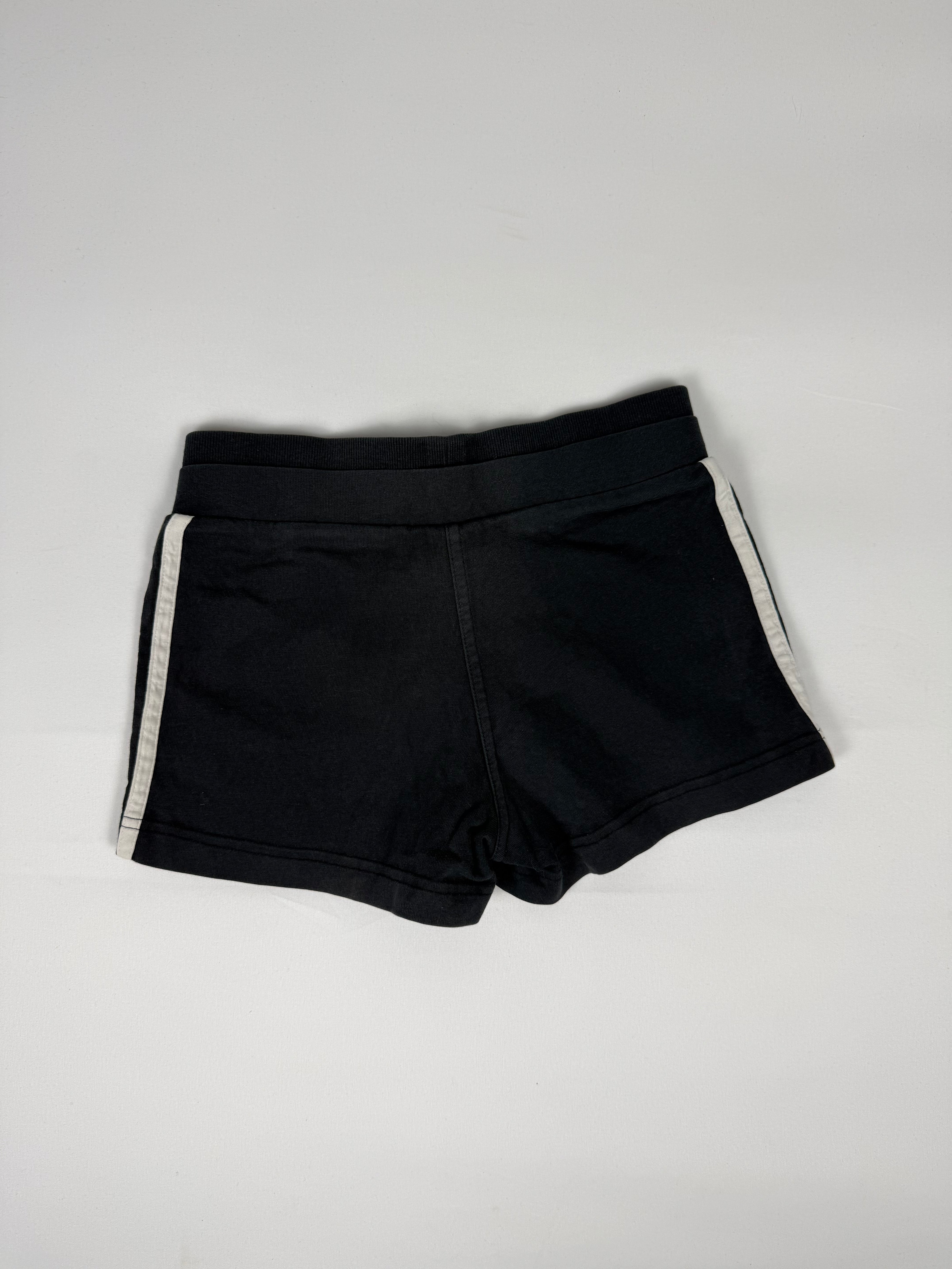 Black activewear low rise mini short (XXS)