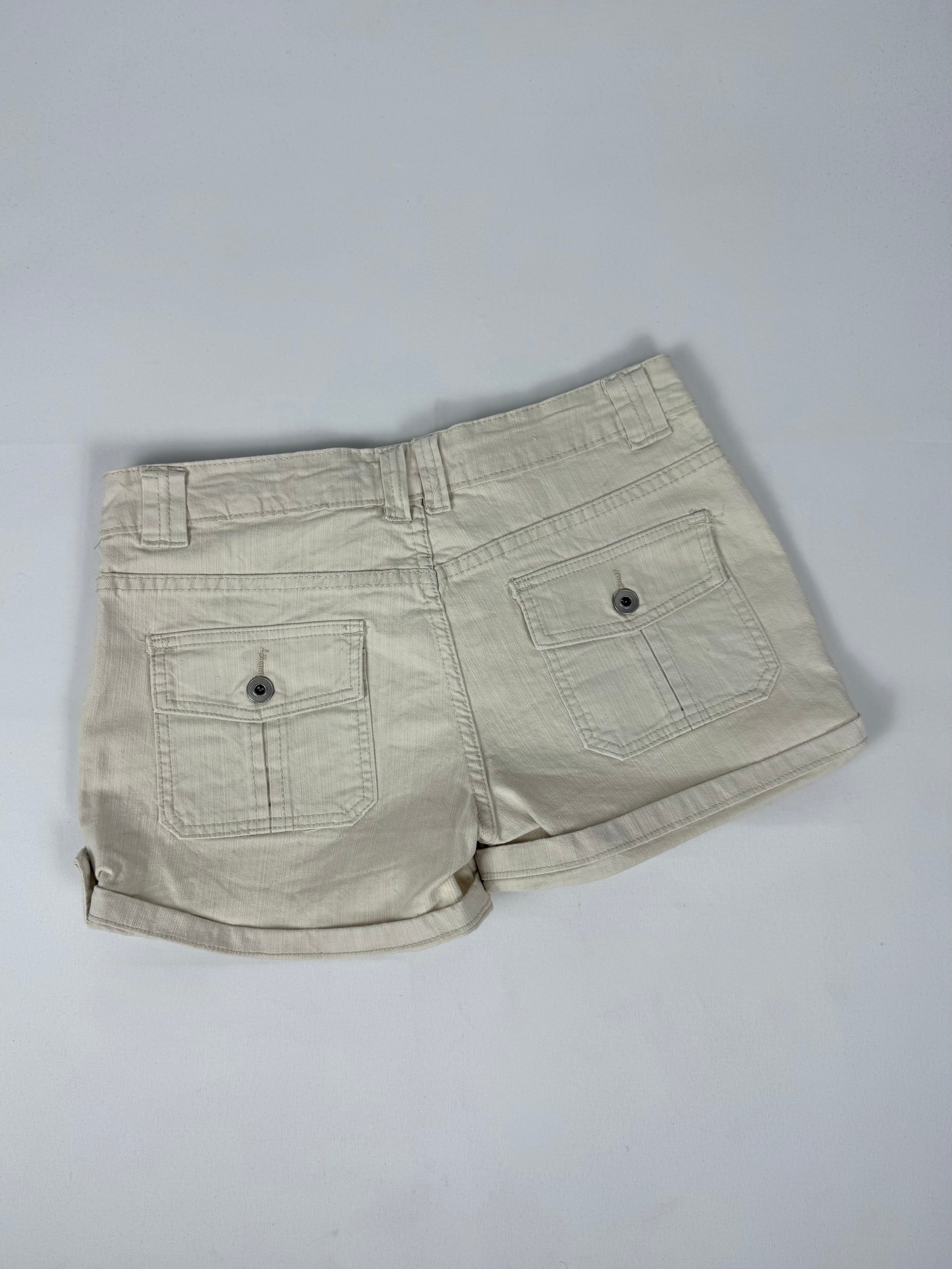 Beige low rise mini short (M/L)