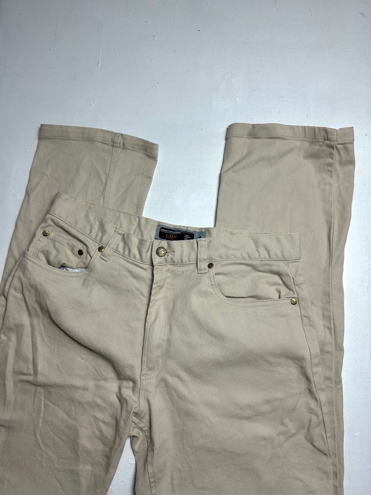 Beige camel denim pants (S)