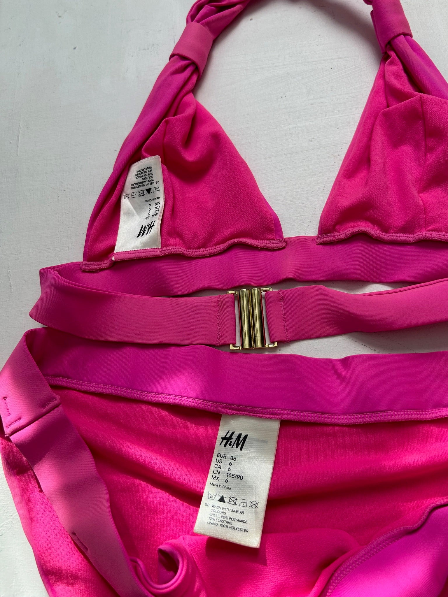 Pink y2k vintage bikini set (S)