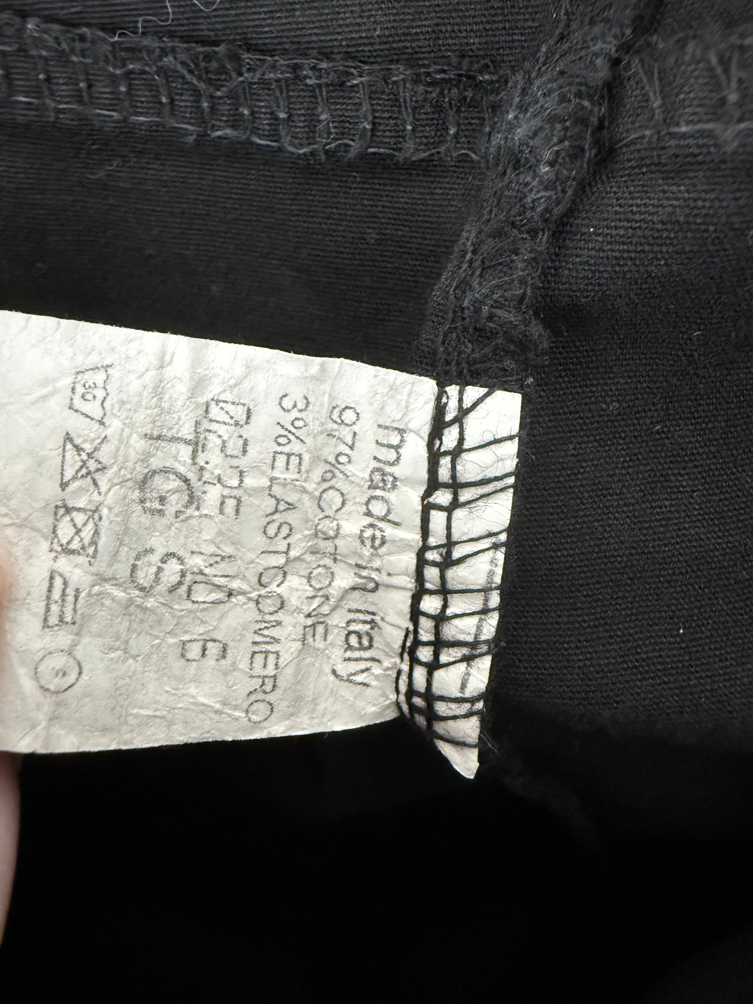 Black cotton low rise mini short (S)