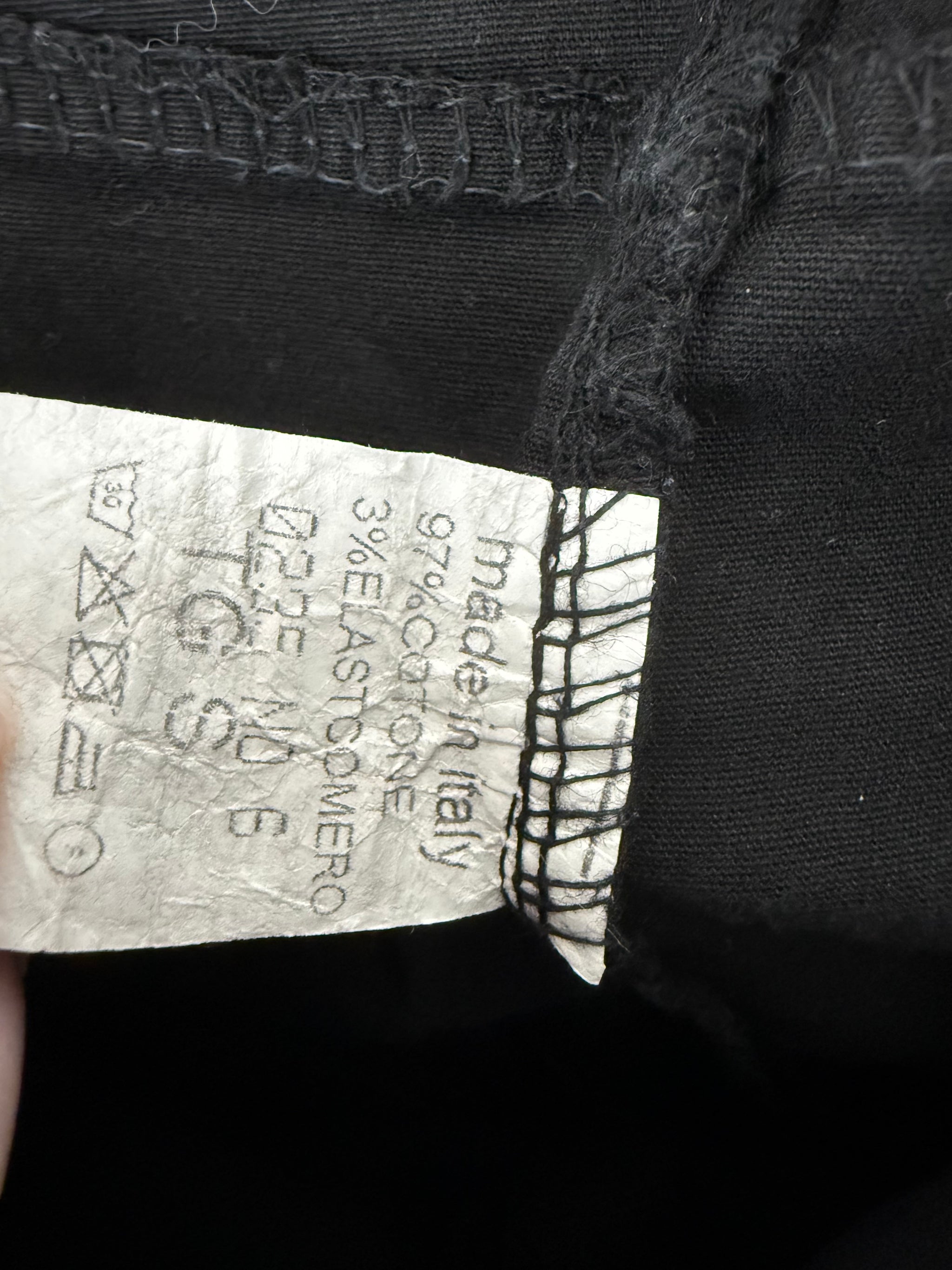 Black cotton low rise mini short (S)
