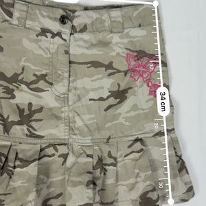 Khaki camo pleated mini skirt (XS)
