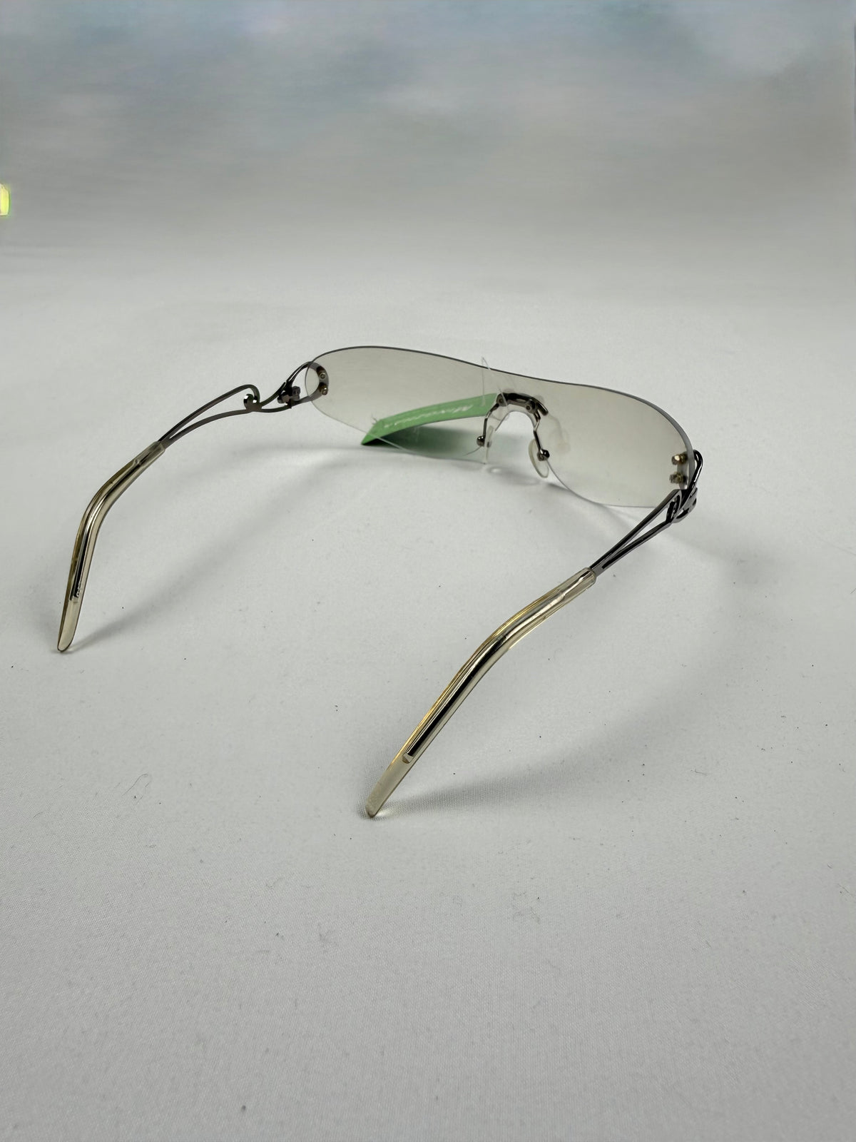 Brand new metallic shield sunglasses