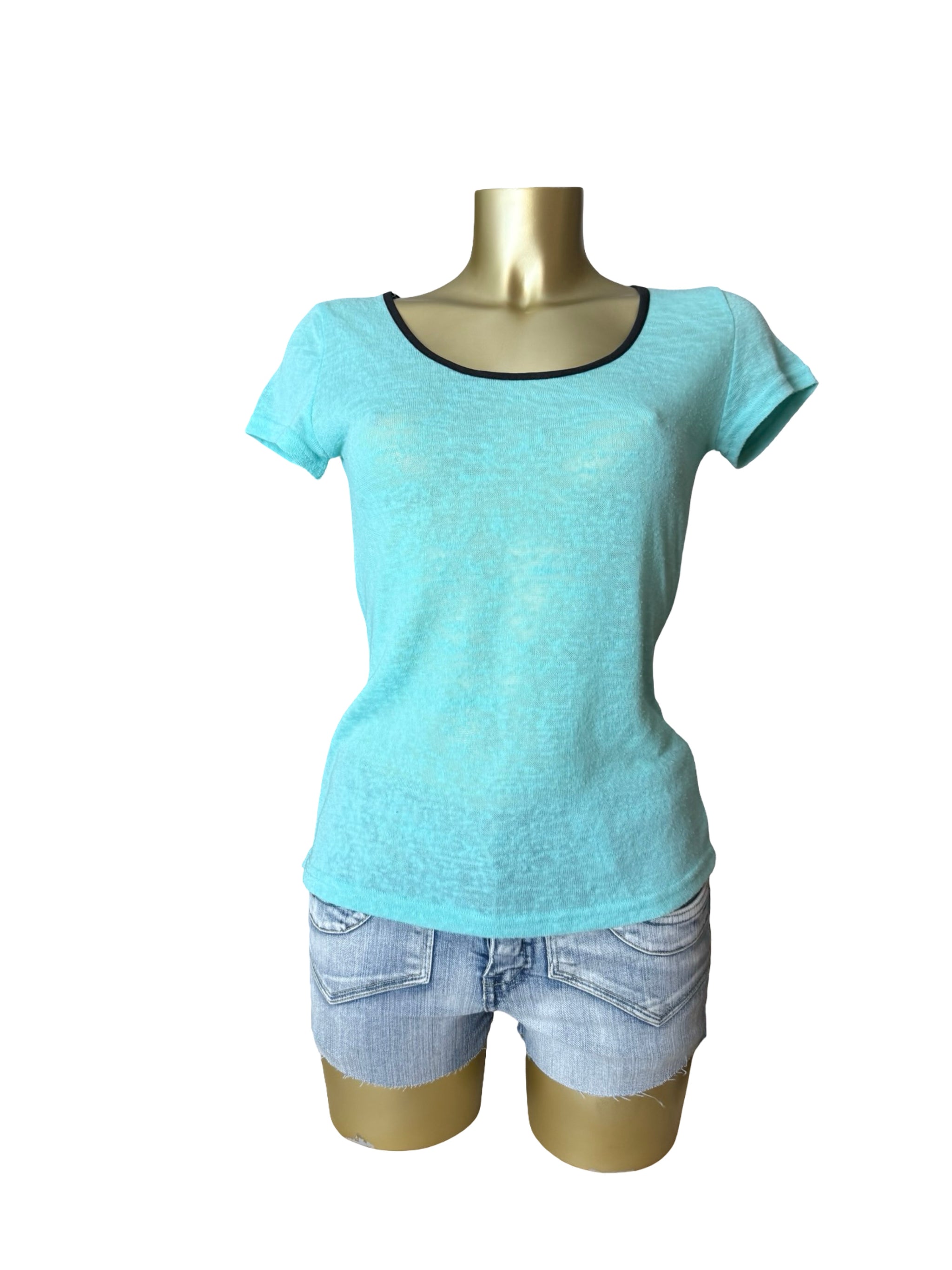 Green bow backless tight fit tee (S/M)