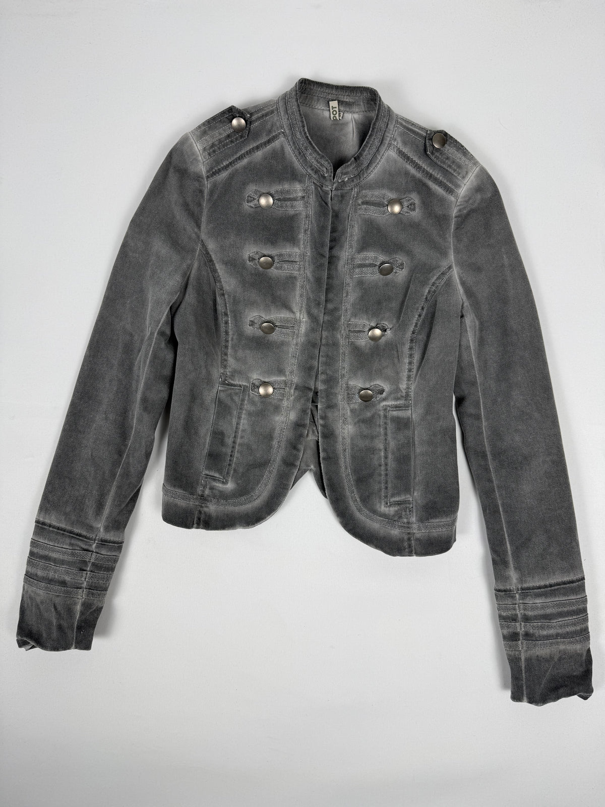 Blazer de bureau noir zippé (M)