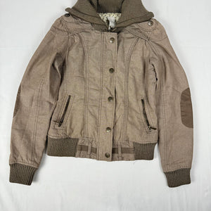 Beige biker jacket (S)
