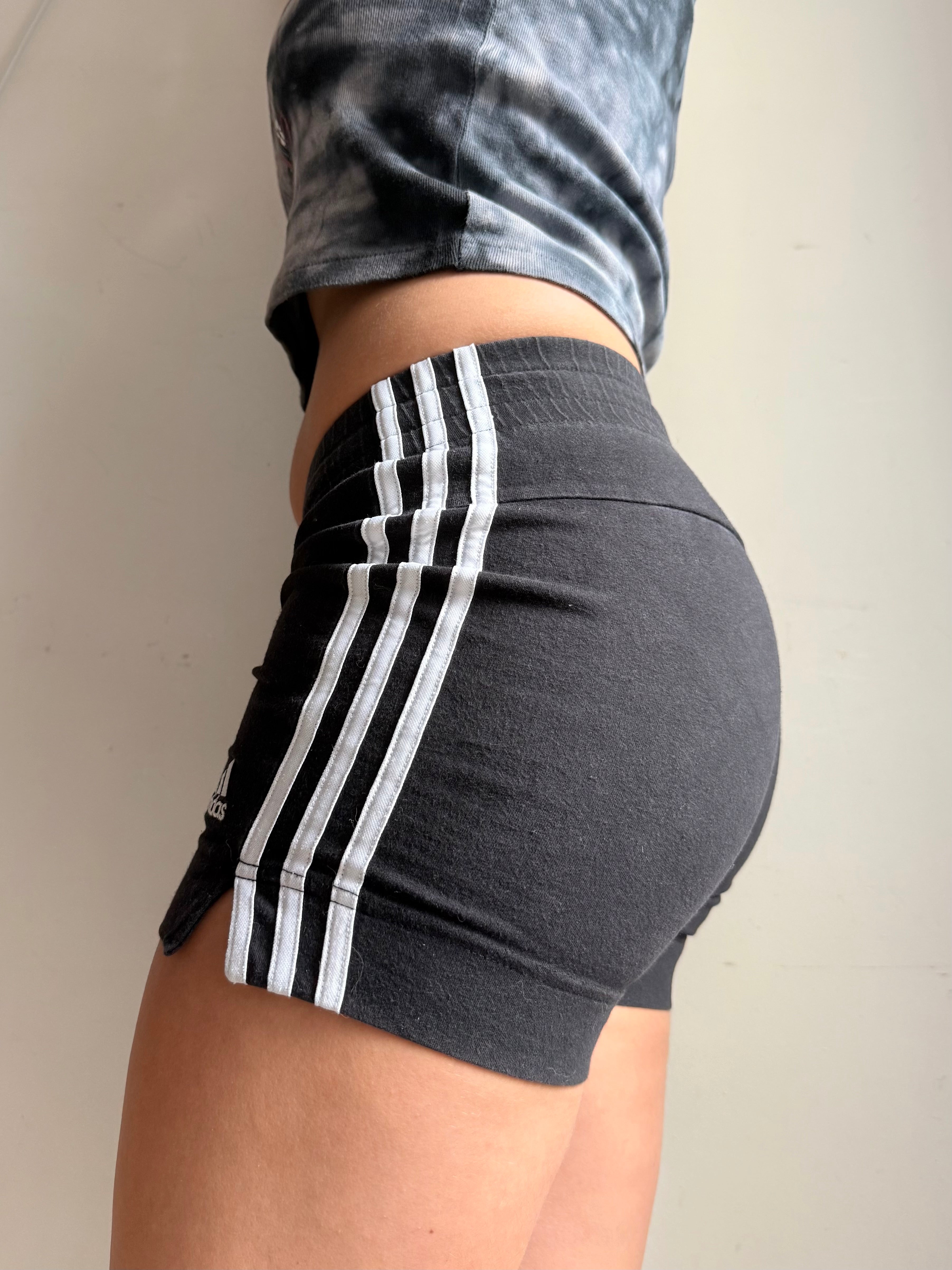 Black & white cotton mini short (XS)