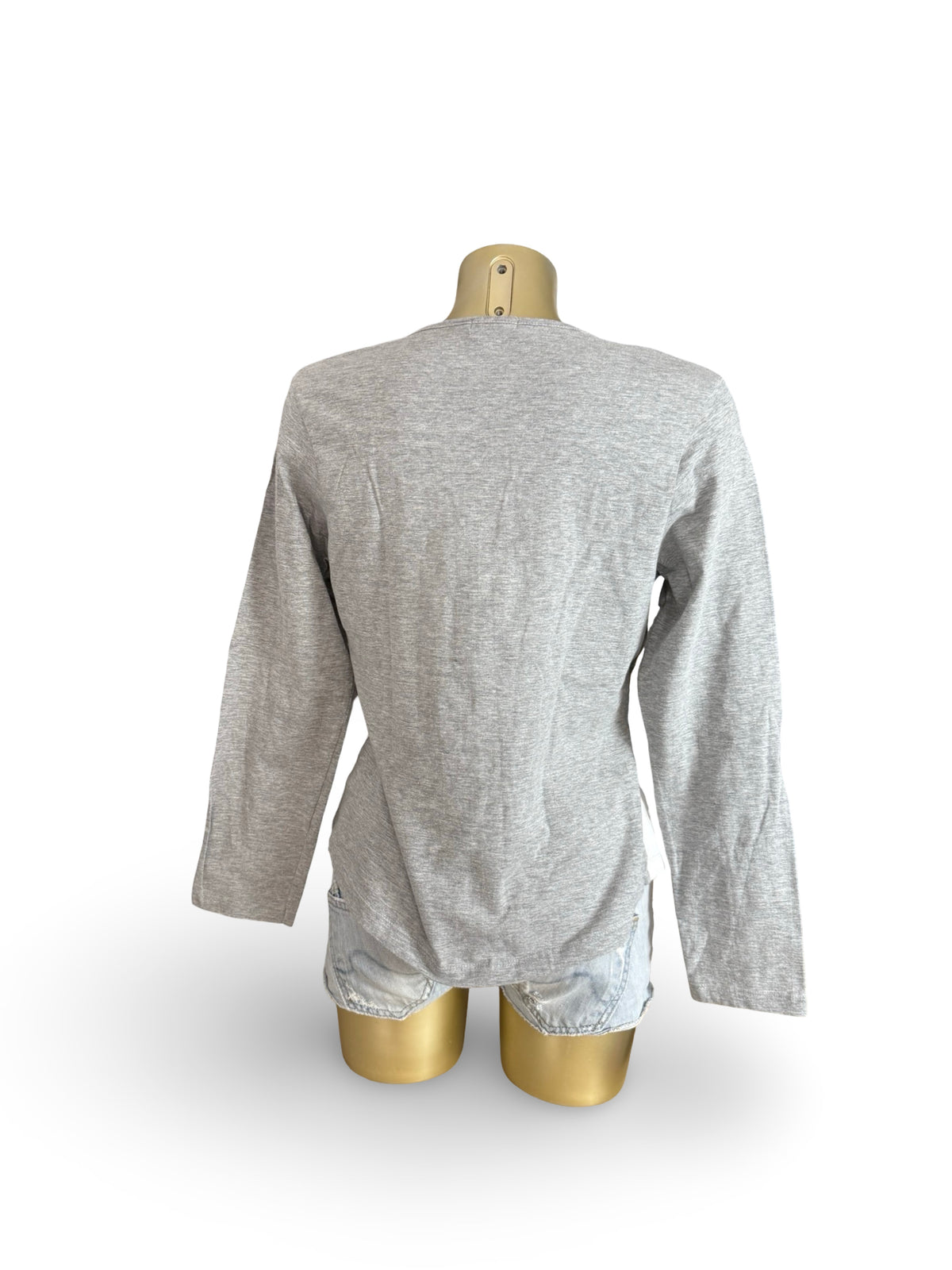 Grey 2 in 1 bolero long sleeves top (XL)