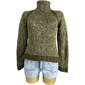 Khaki high neck jumper (S/M)