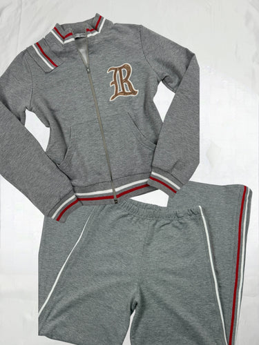 Grey tracksuit hoodie + pants set  (S)