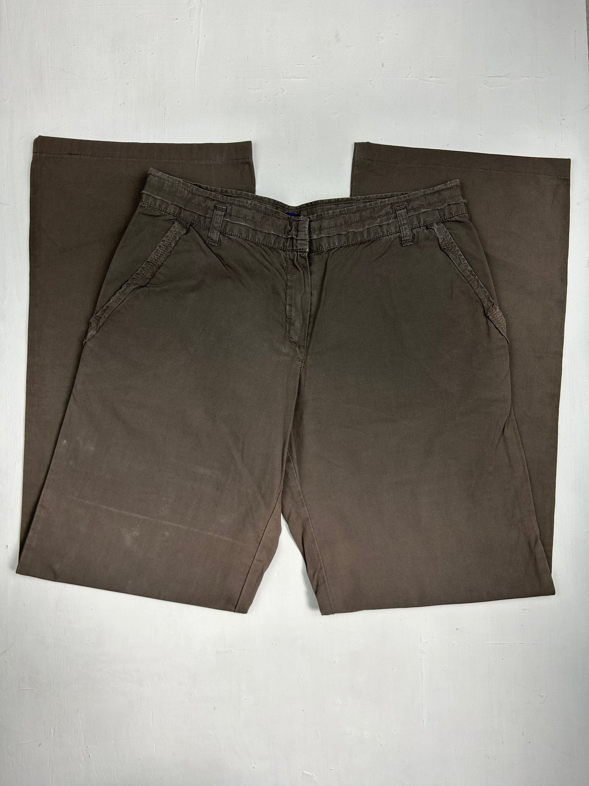 Brown low waist baggy pants (M)