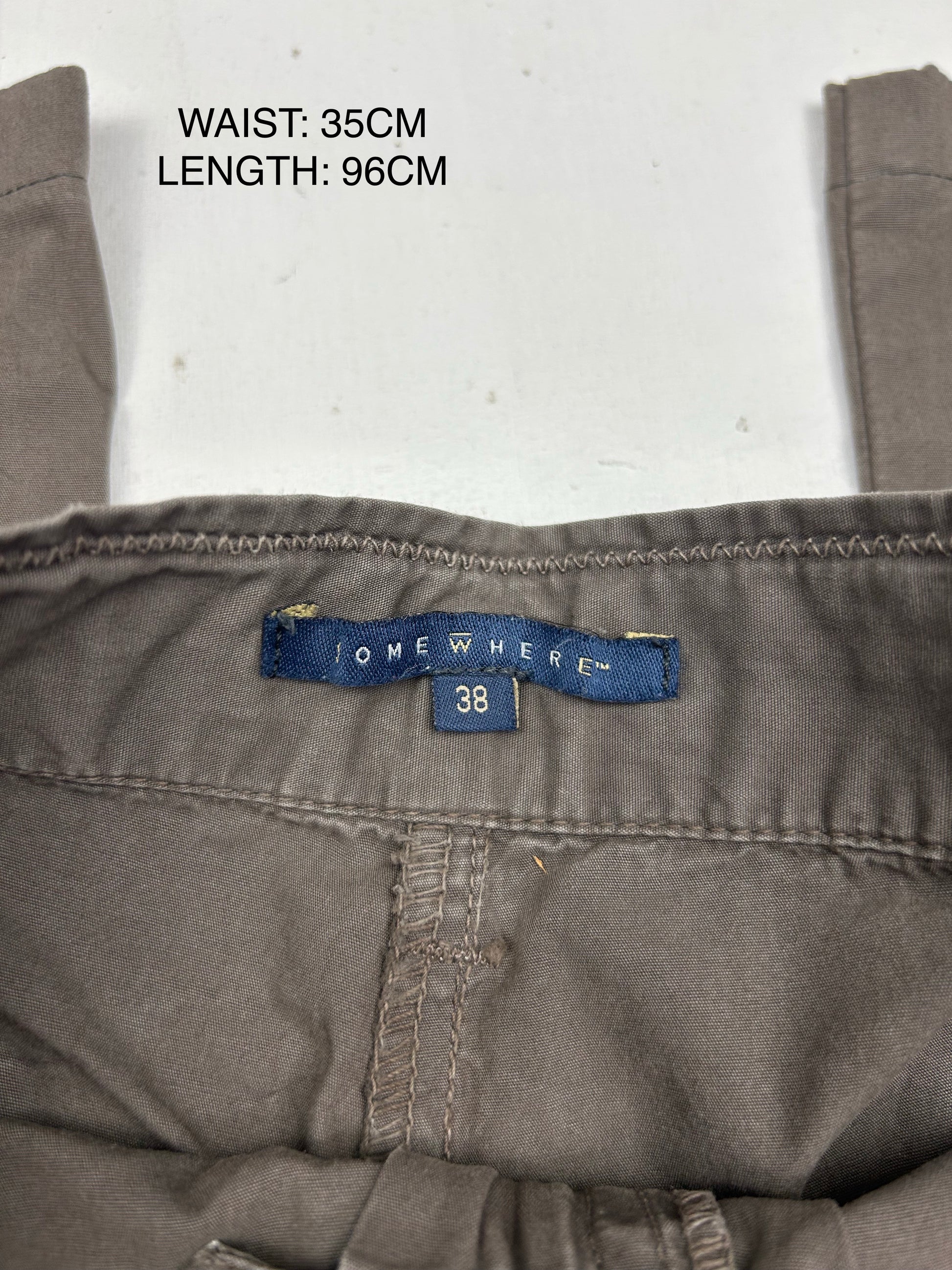 Brown low waist baggy pants (M)