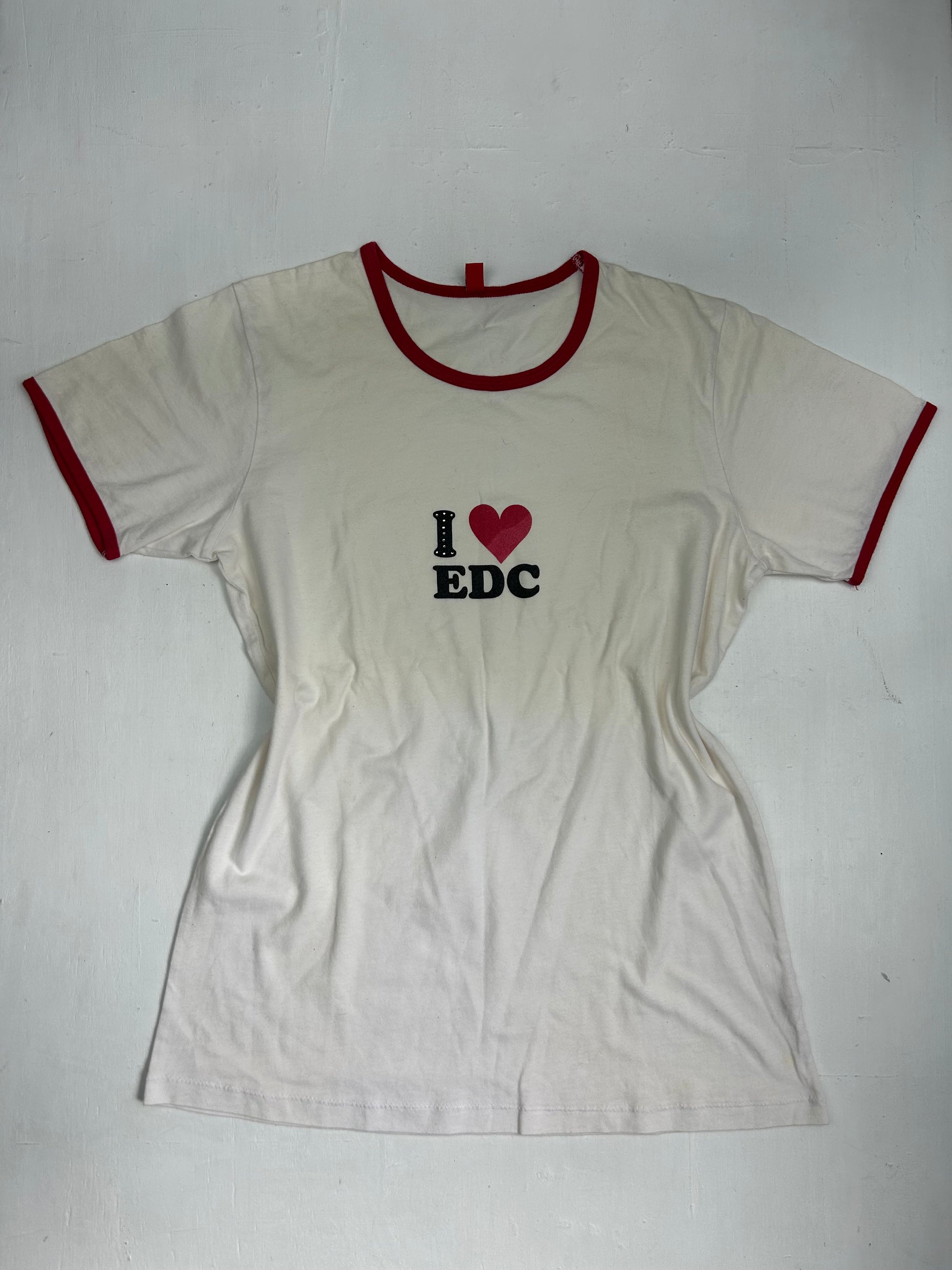 White logo cotton tee (M/L)