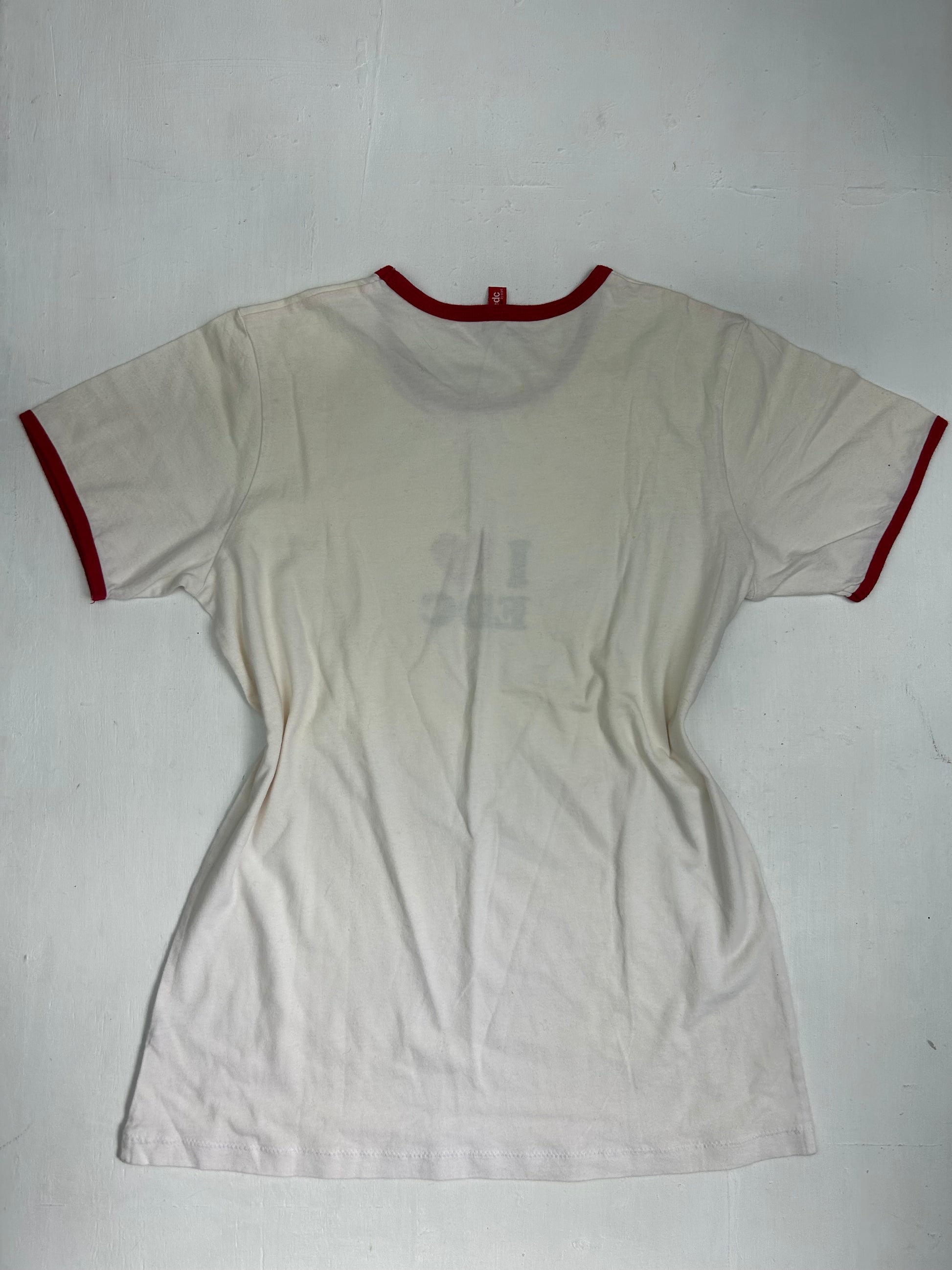 White logo cotton tee (M/L)