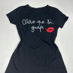 Black graphic cotton tee (M/L)