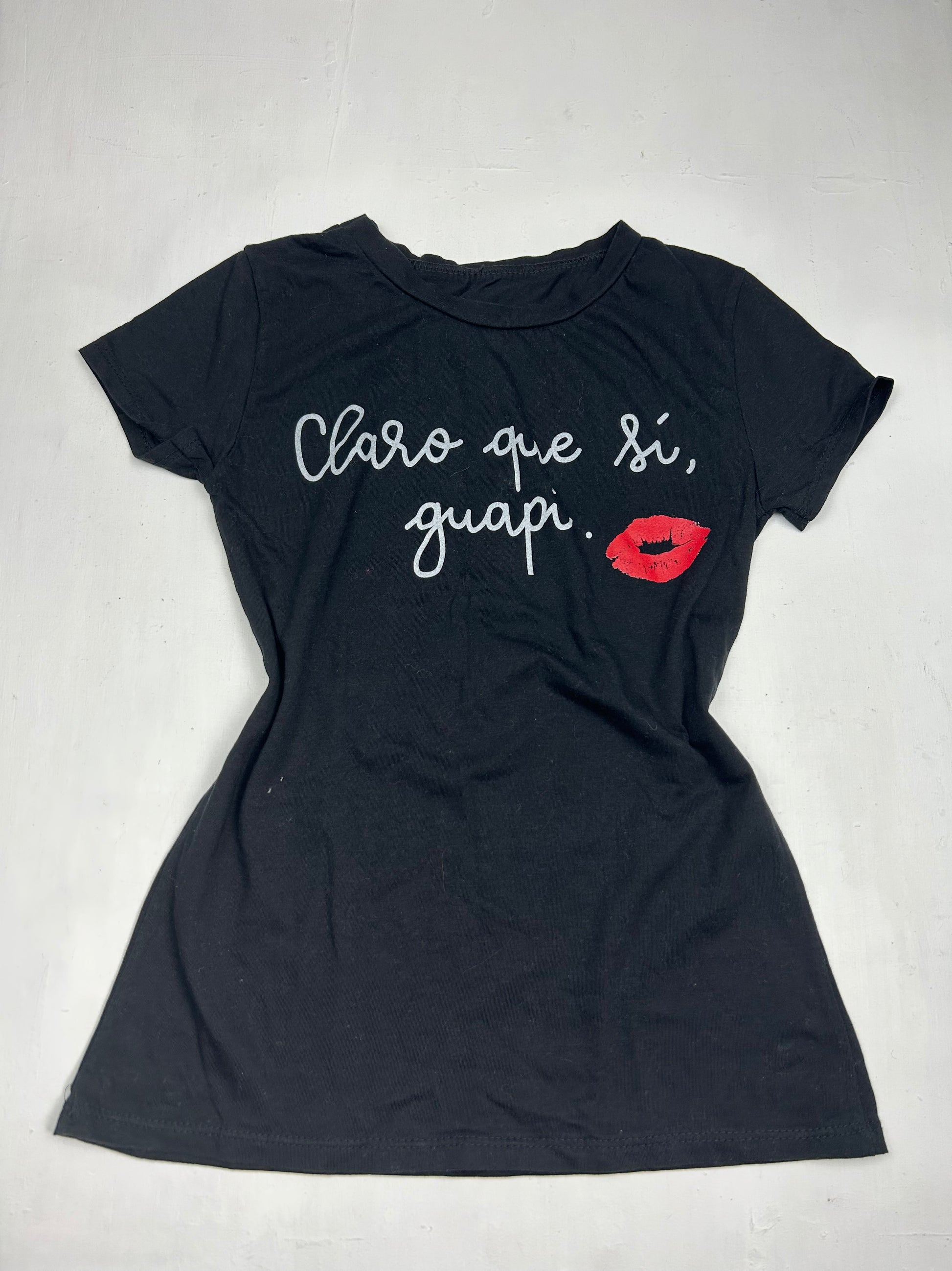 Black graphic cotton tee (M/L)