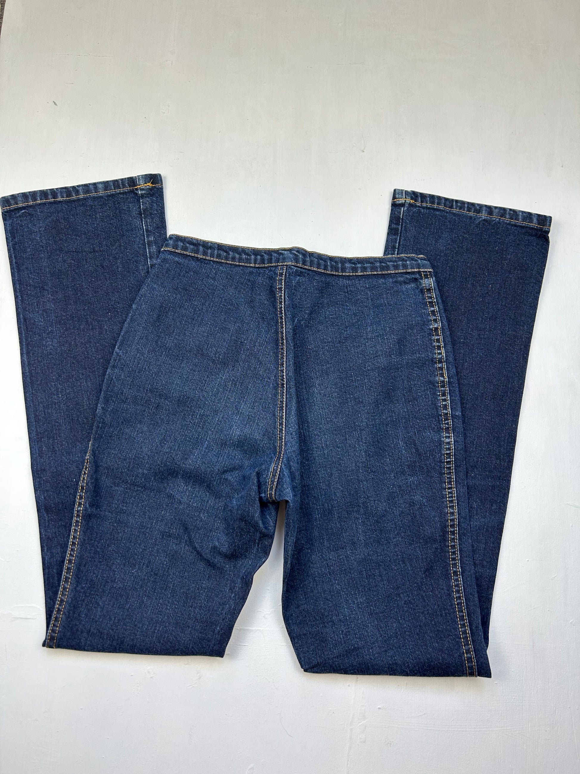 Blue denim mid rise flare / bootcut  pants (XS)