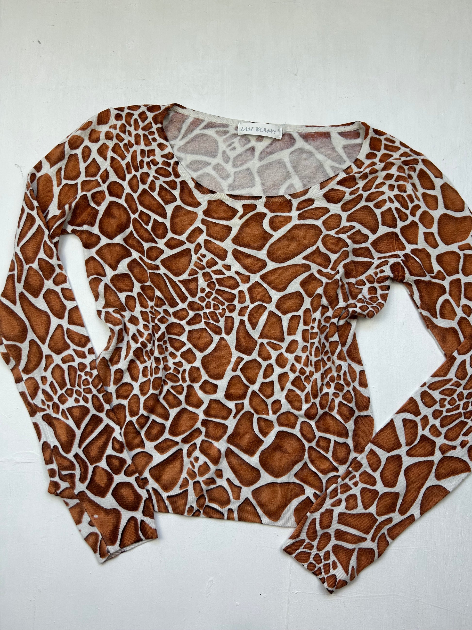 Brown animal print jumper (XL)