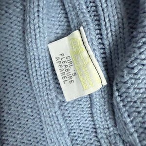 Baby blue zip up wool cardigan jumper (S/M)