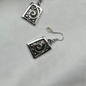 Boho pendant cord necklace + earrings set