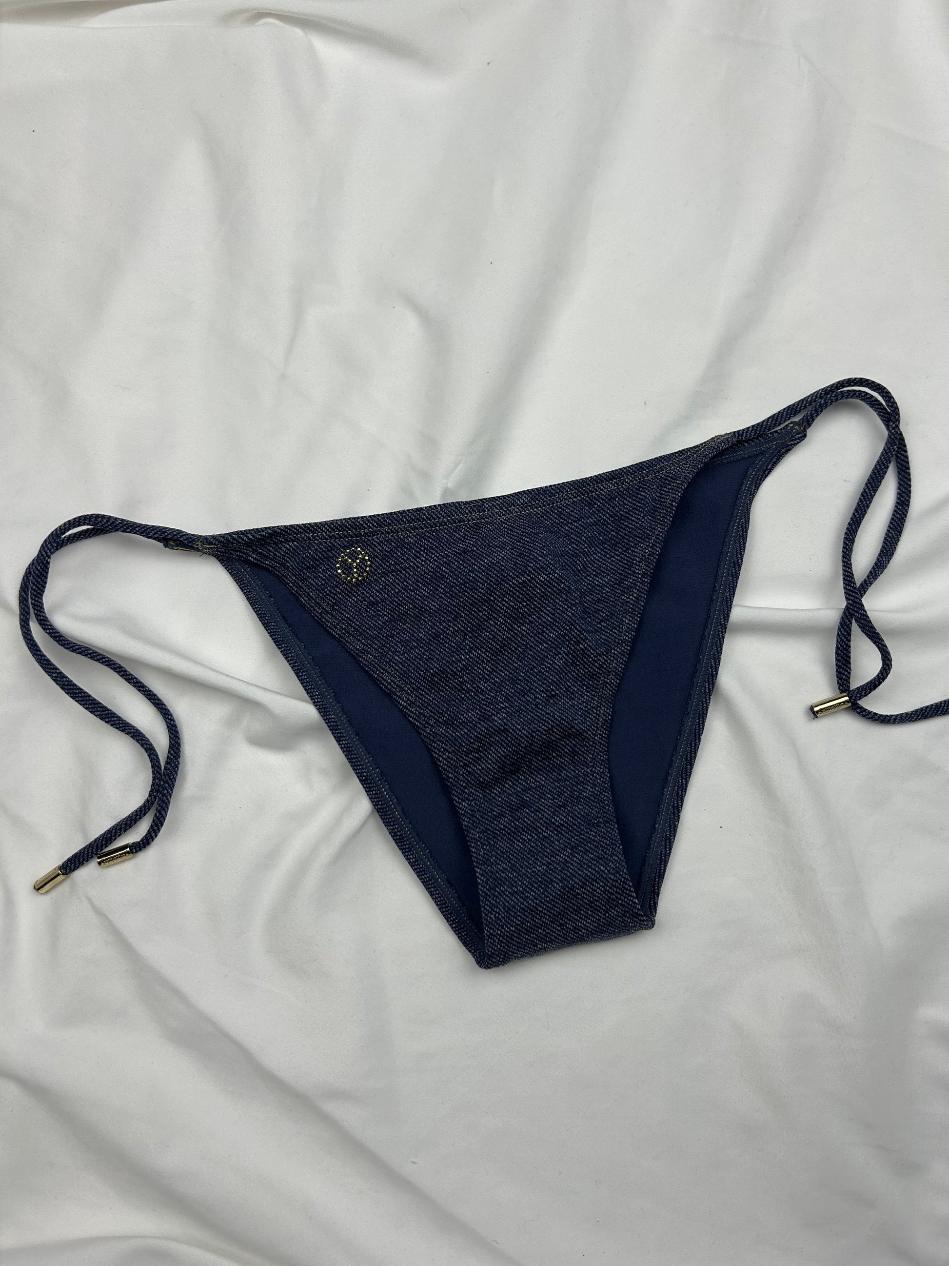 Navy denim low rise brand new bikini bottom (S/M)