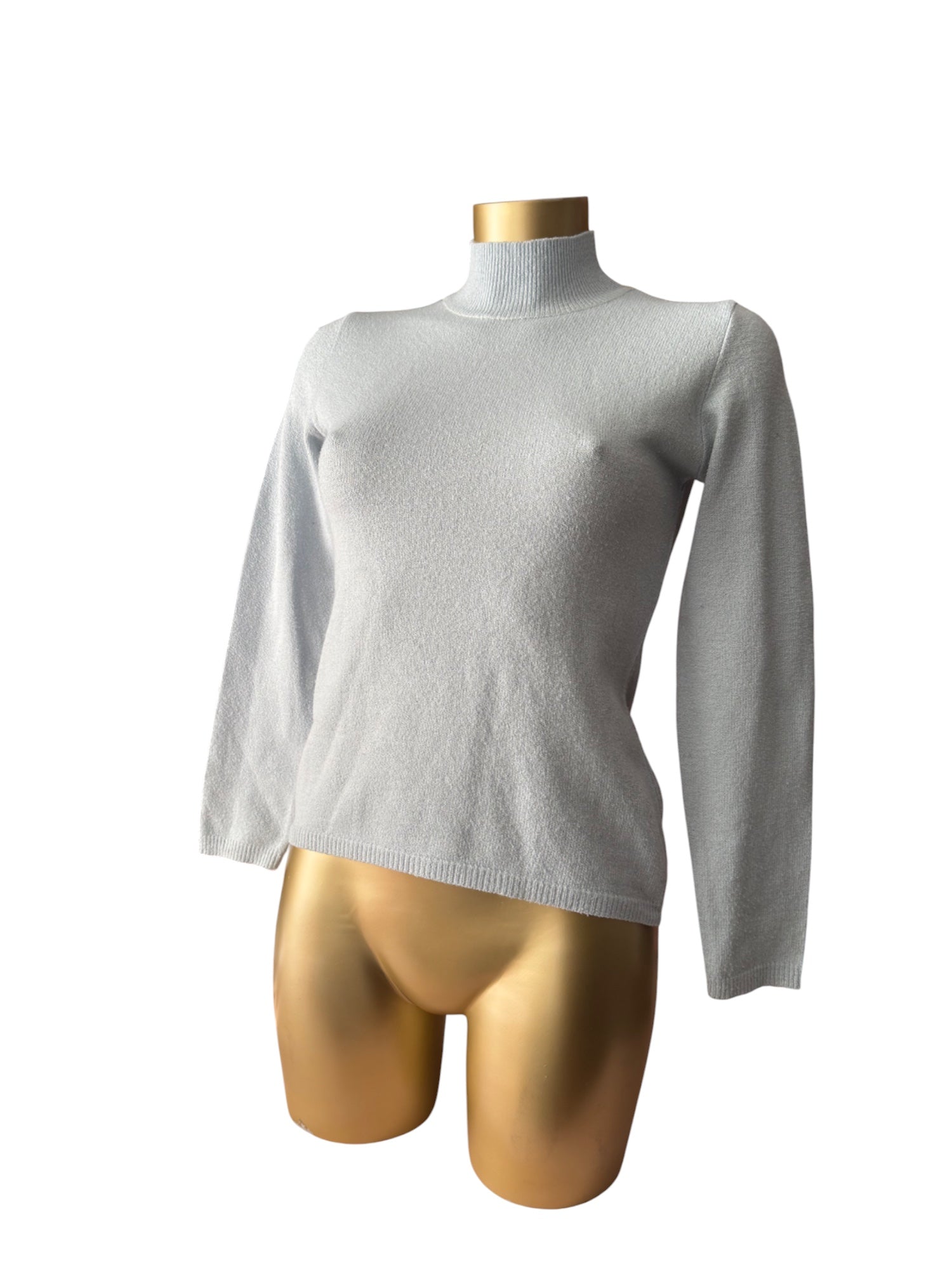 Baby blue high neck jumper (S)