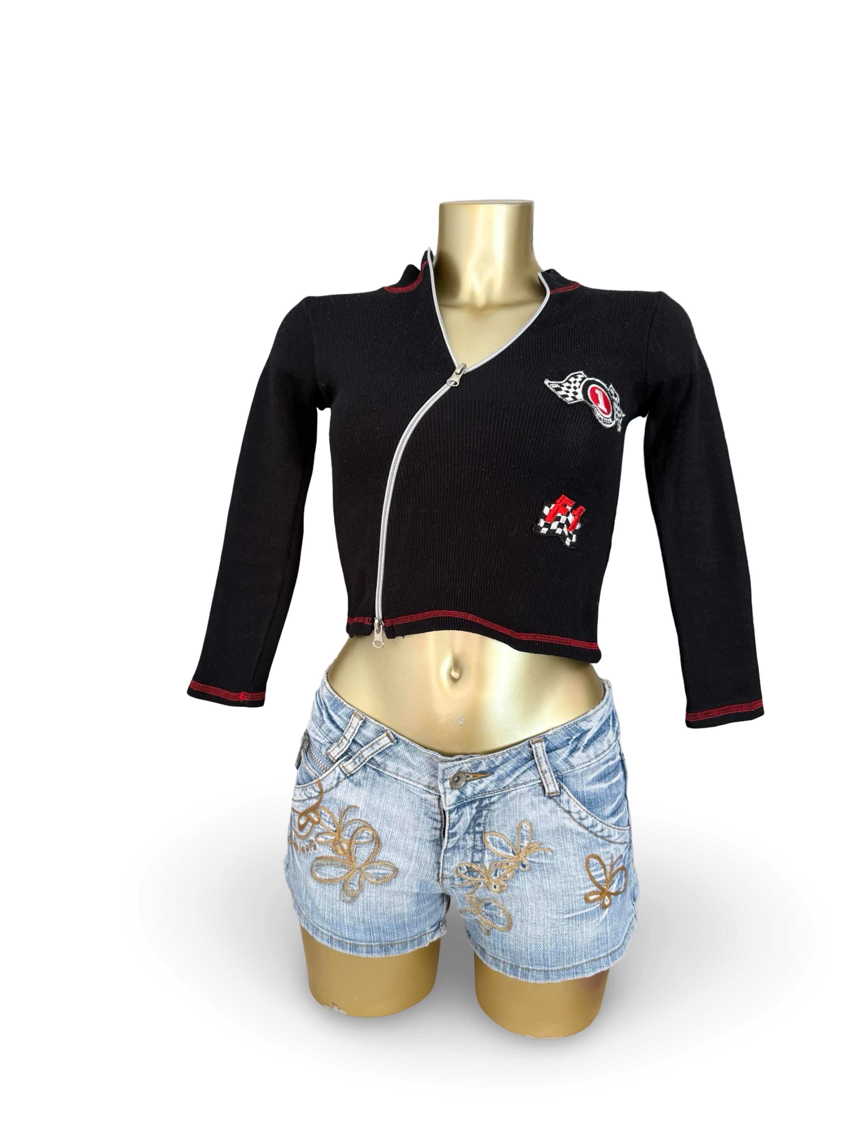 Black zip up jumper (XS)