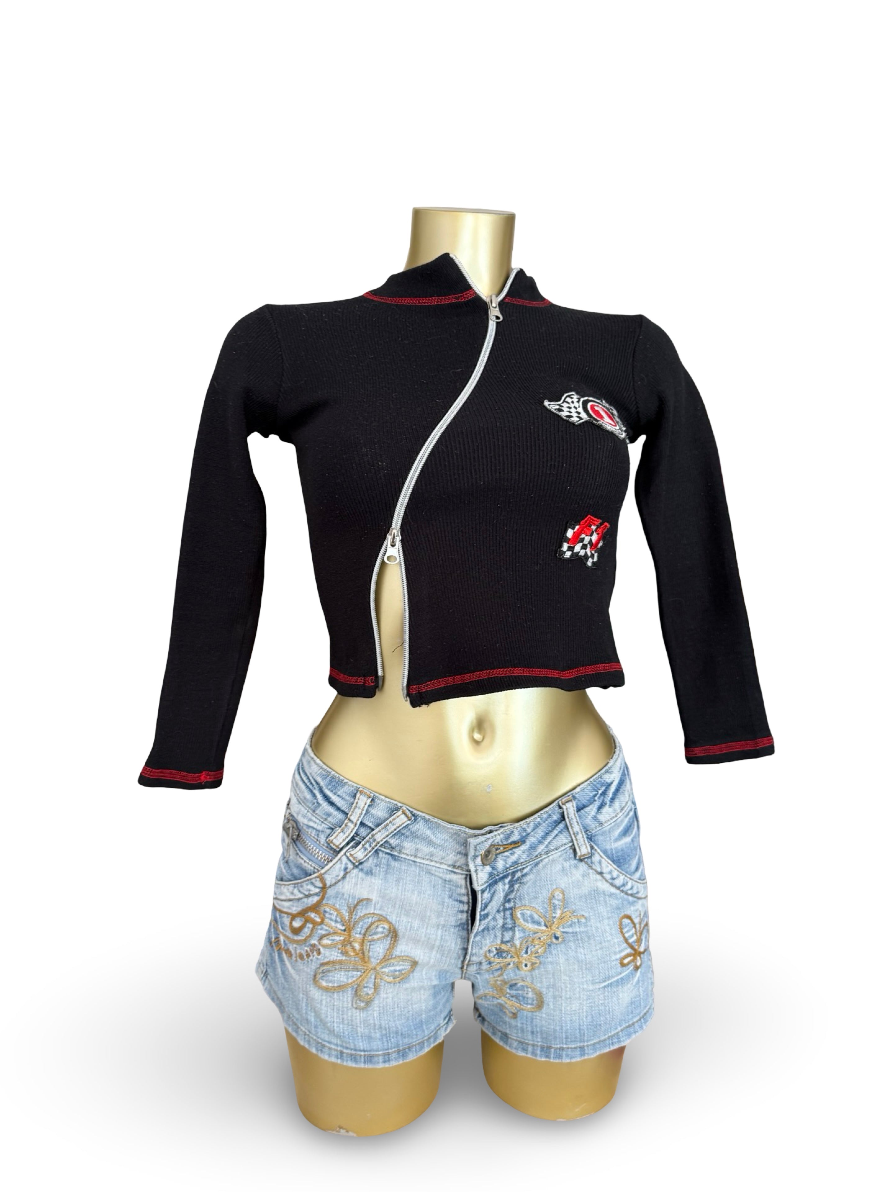 Black zip up jumper (XS)