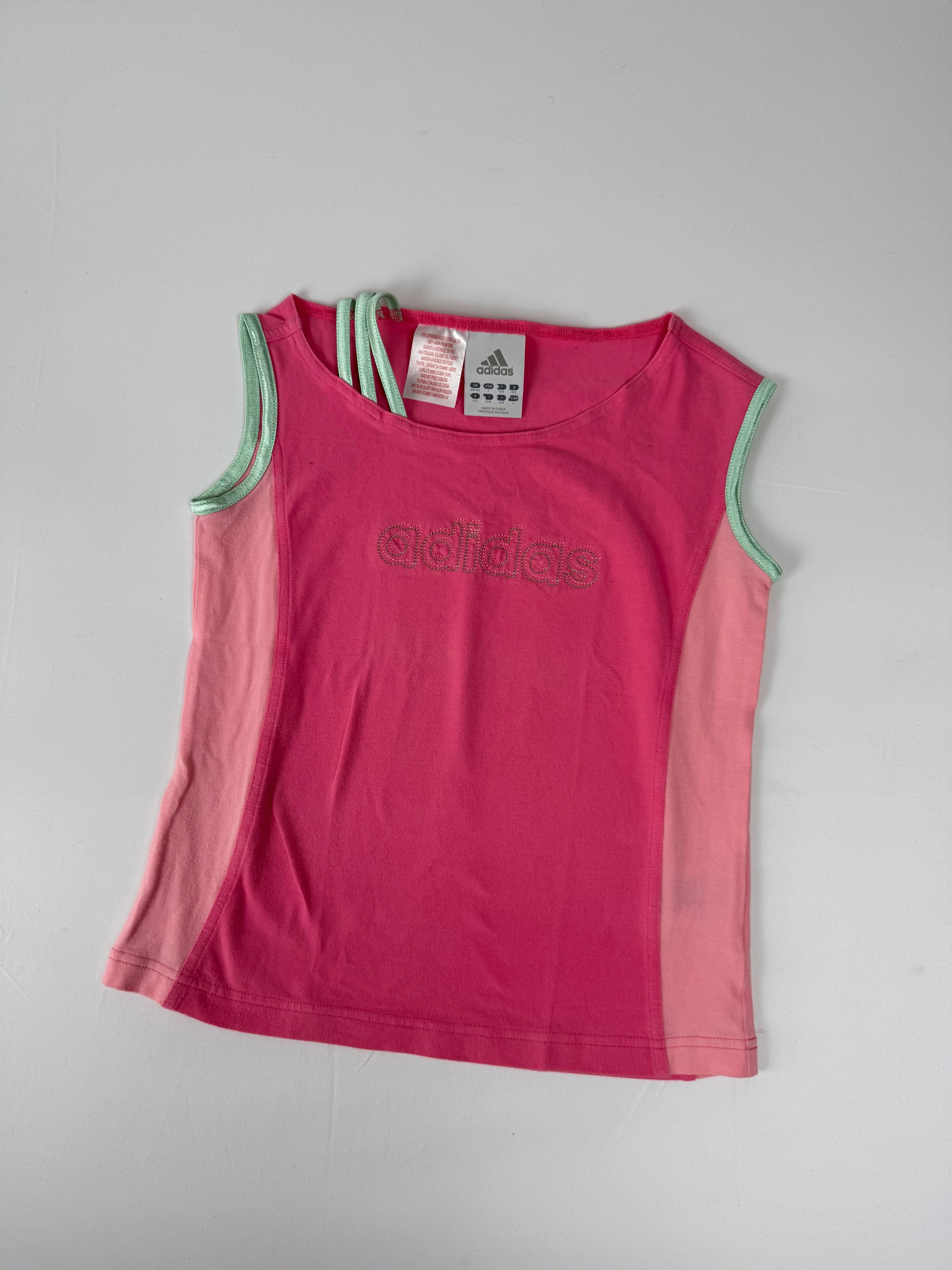 Pink activewear cotton top (M)