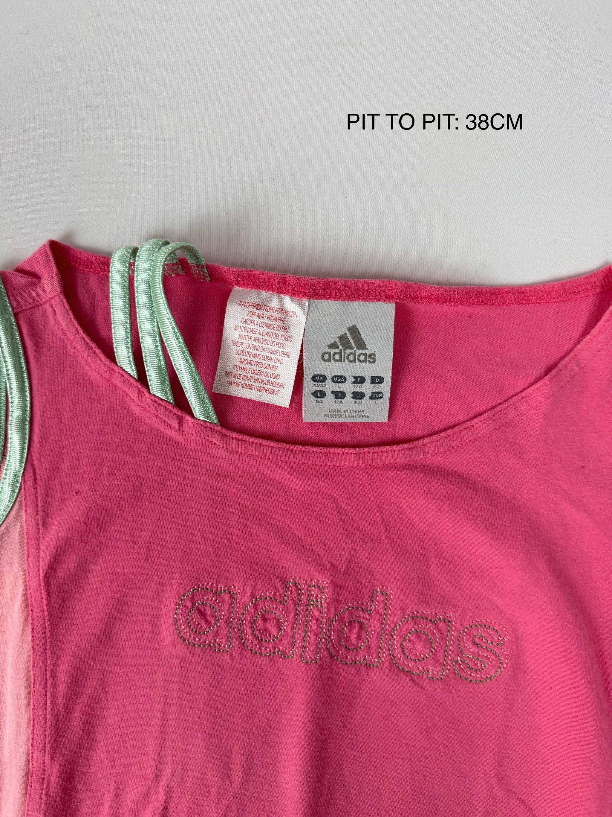 Pink activewear cotton top (M)