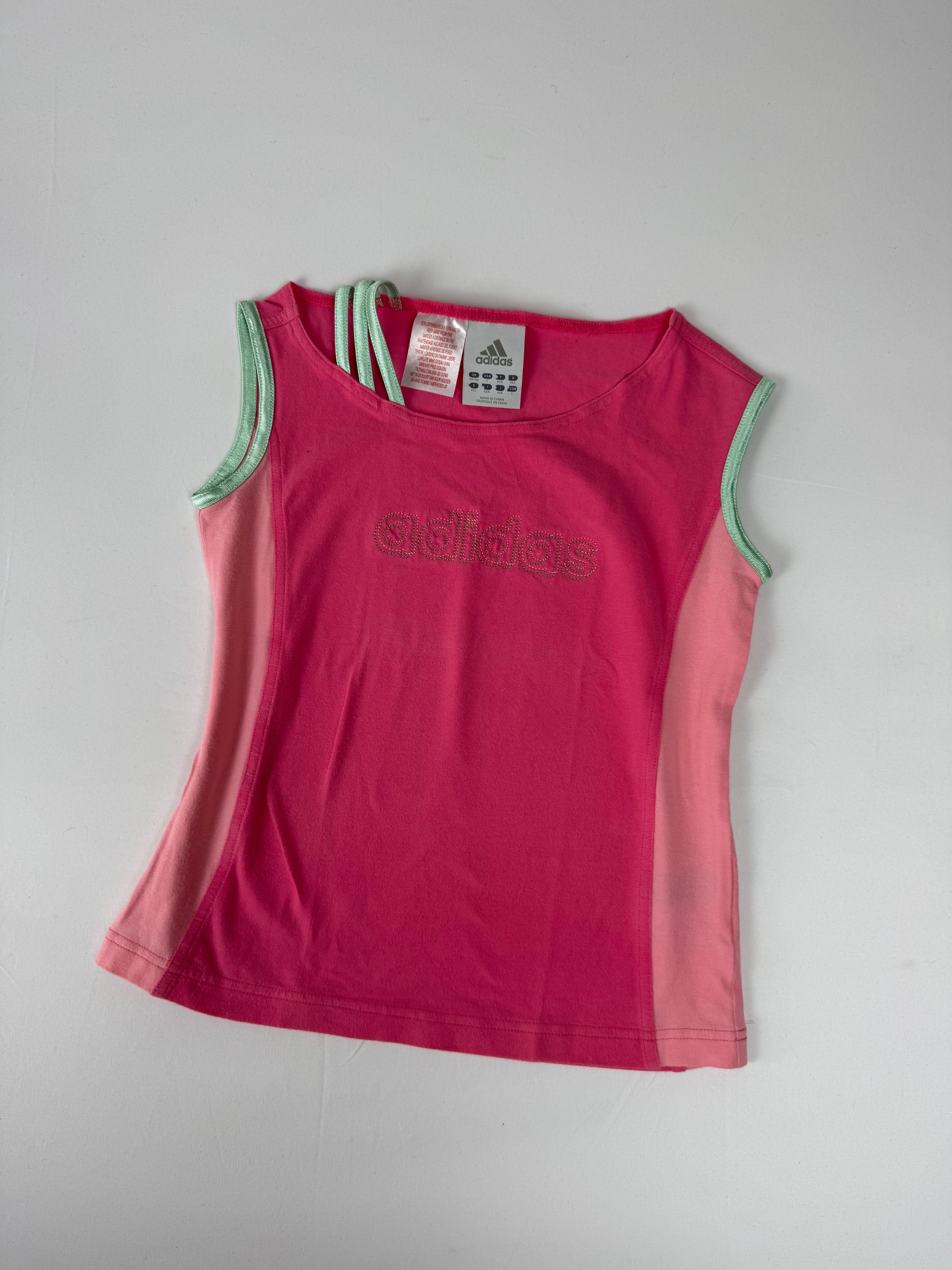Pink activewear cotton top (M)