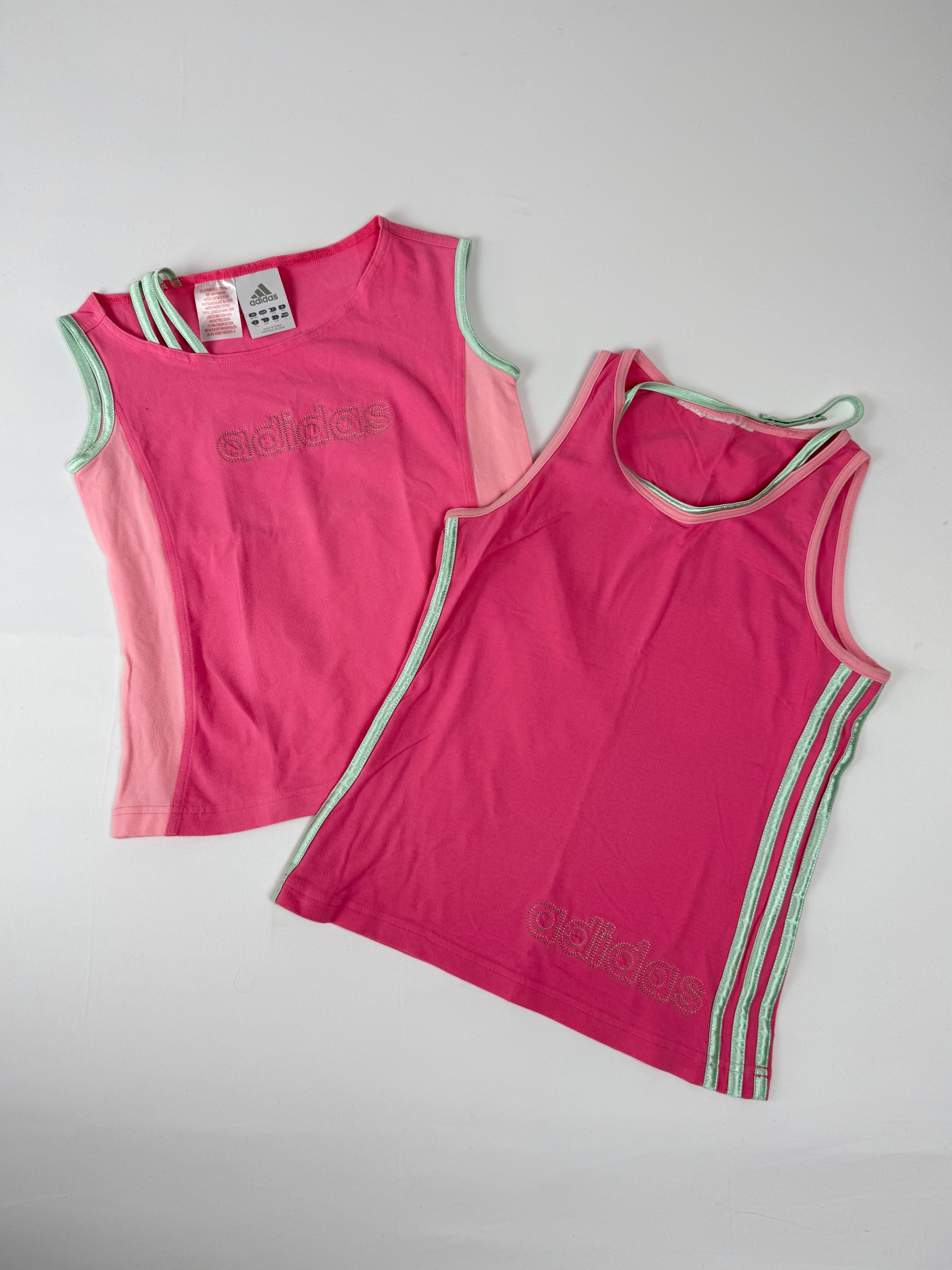 Pink activewear cotton top (S)